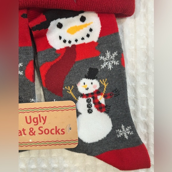 NWT Legale Ugly Christmas Party Collection Men’s Ugly Christmas Hat & Socks Set! - Picture 4 of 8